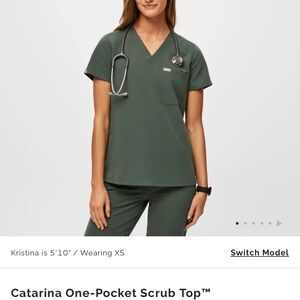 Caterina one pocket scrub top xxs